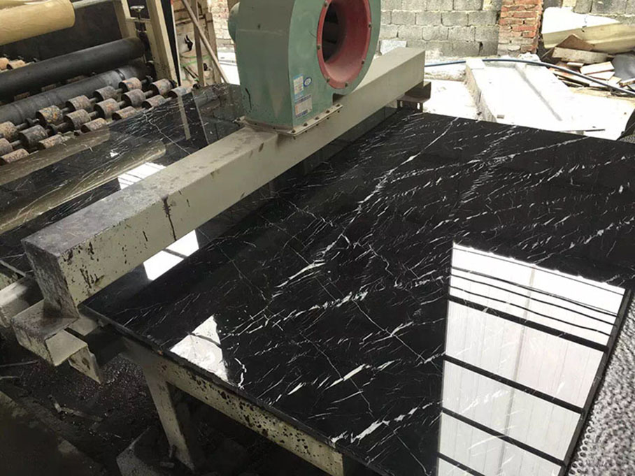 lajes de mármore nero marquina da fábrica da china